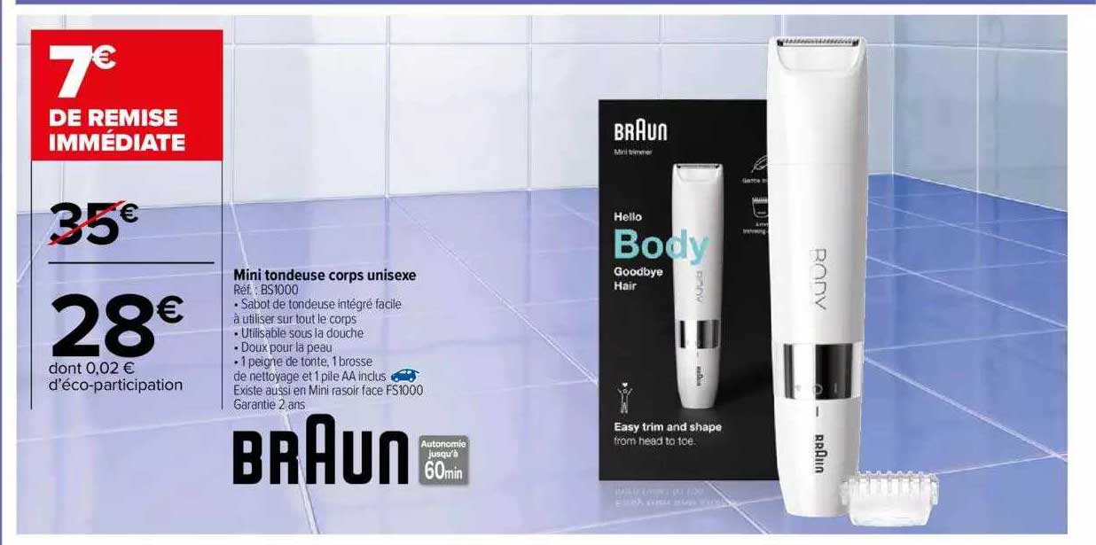 mini tondeuse corps unisexe braun