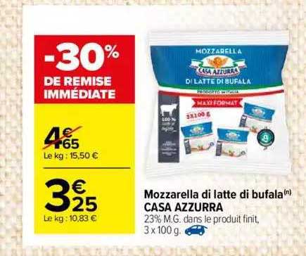 Mozzarella di latte de bufala Casa Azzurra