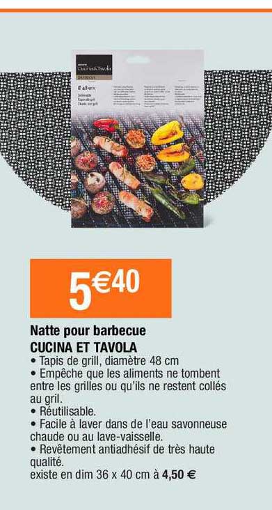 natte pour barbecue cucina et tavola