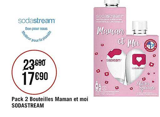 Pack 2 Bouteilles Maman et moi Sodastream