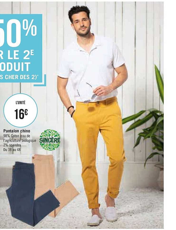 pantalon chino sincère