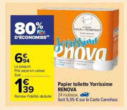 Papier Toilette Yorrissime Renova