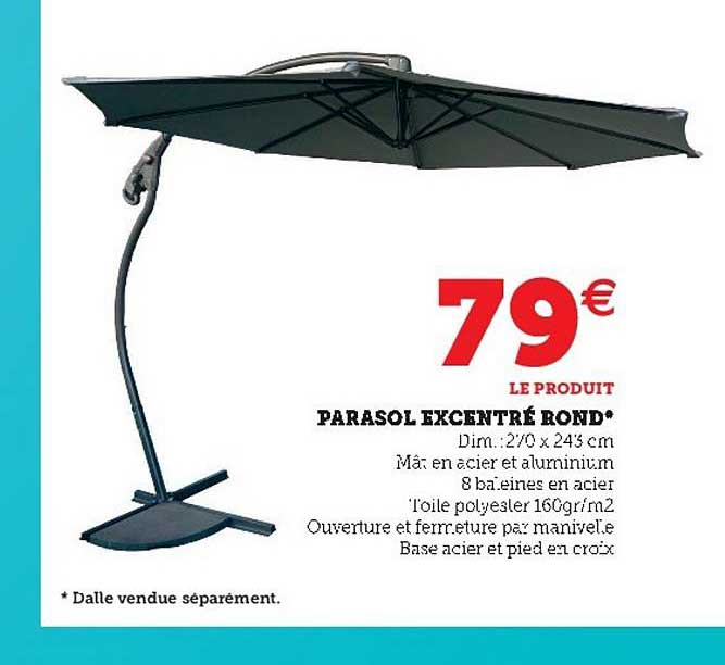 parasol excentré rond