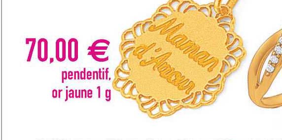 pendentif or jaune 1 g