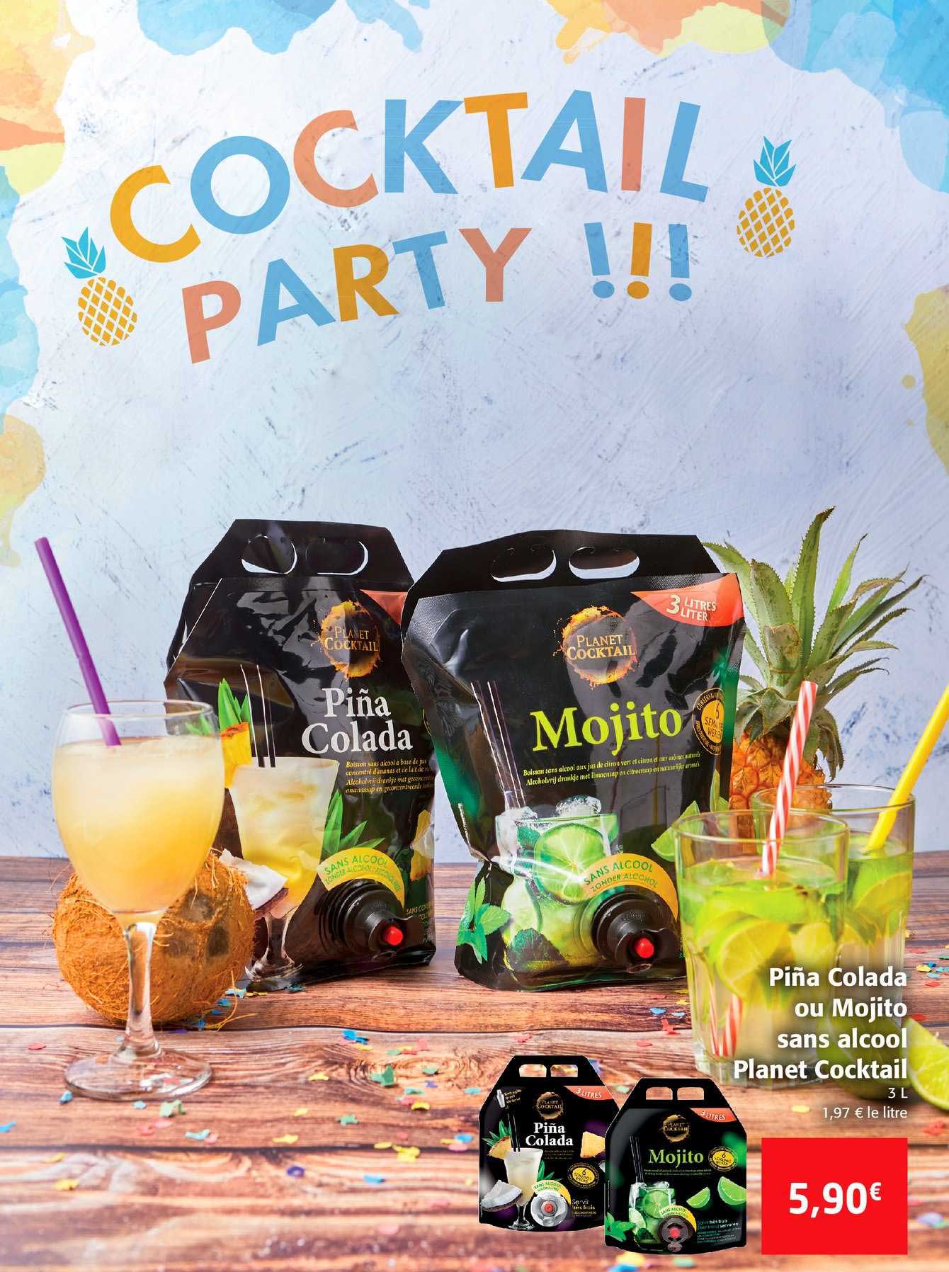 pina colada ou mojito sans alcool planet cocktail