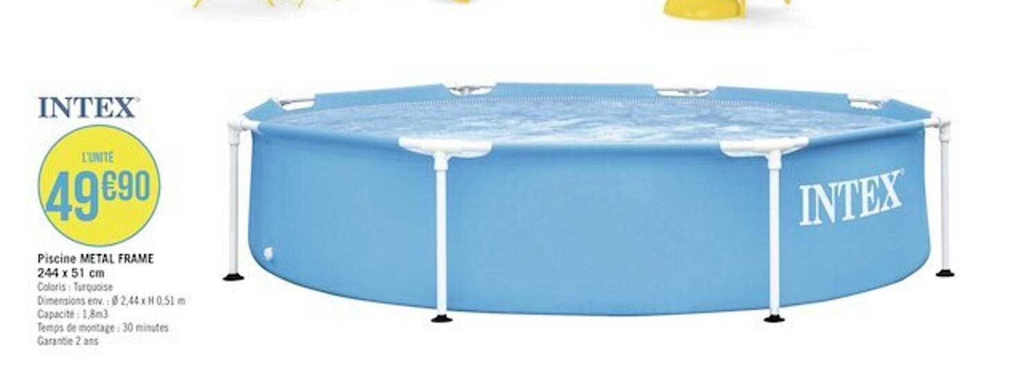 piscine metal frame 244 x 51 cm intex