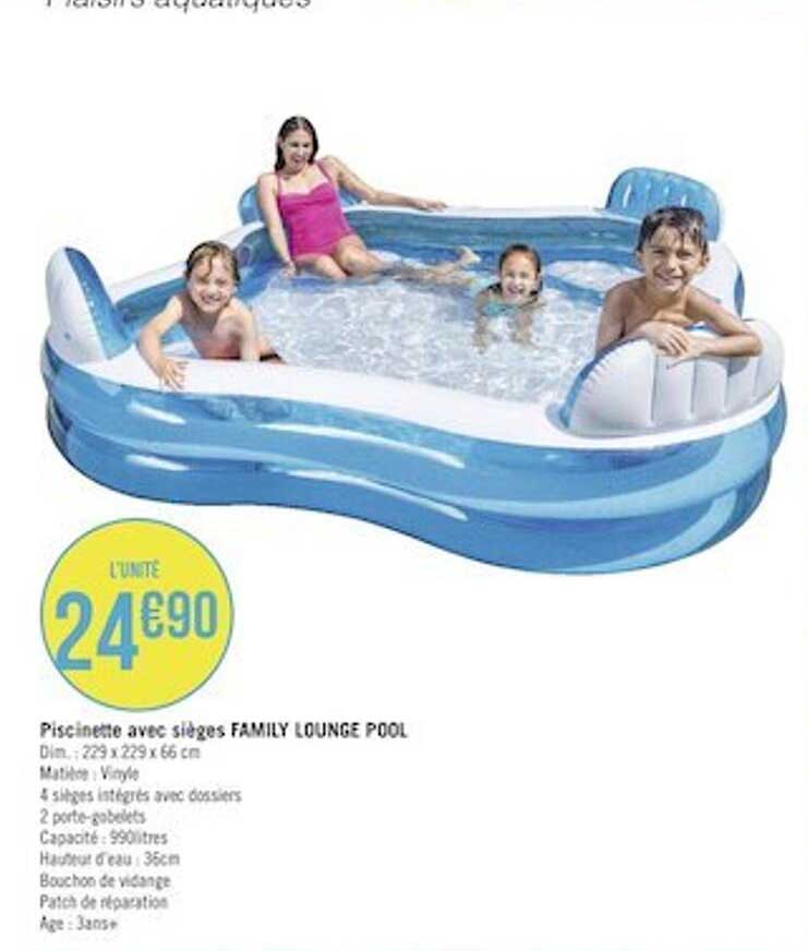 piscinette avec sièges family lounge pool