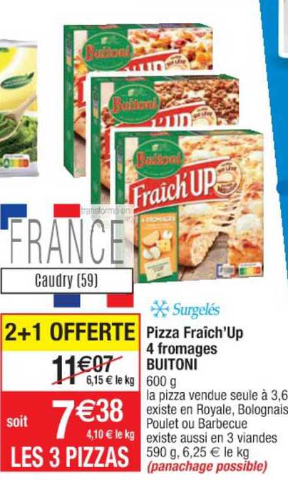 pizza fraich'up 4 fromages buitoni