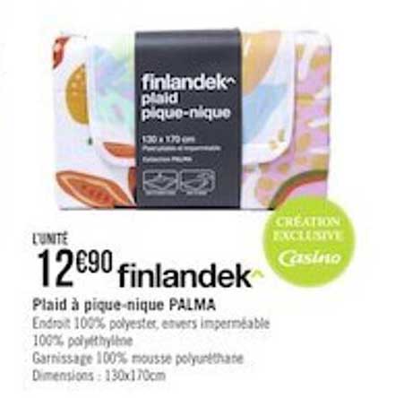 plaid à pique-nique palma finlandek^