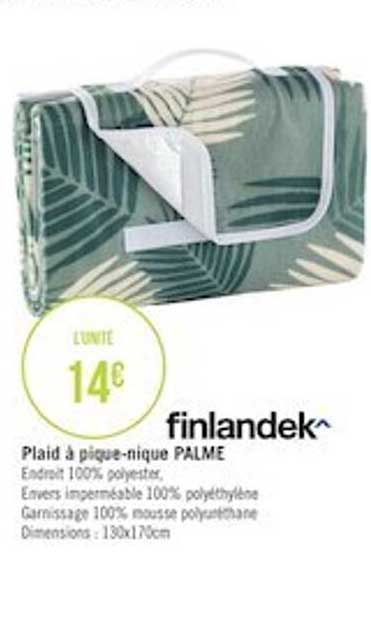 plaid à pique-nique palme finlandek^