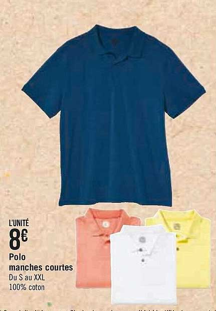 polo manches courtes