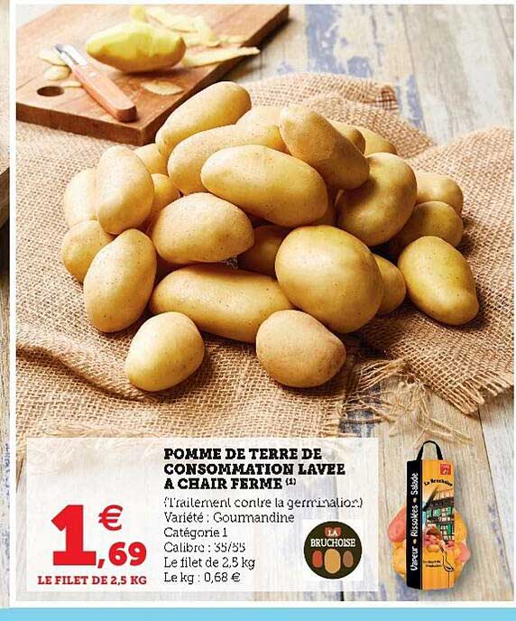 Pomme De Terre De Consommation Lavée à Chair Ferme