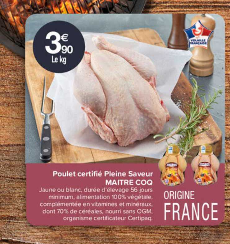 poulet certifié pleine saveur maître coq