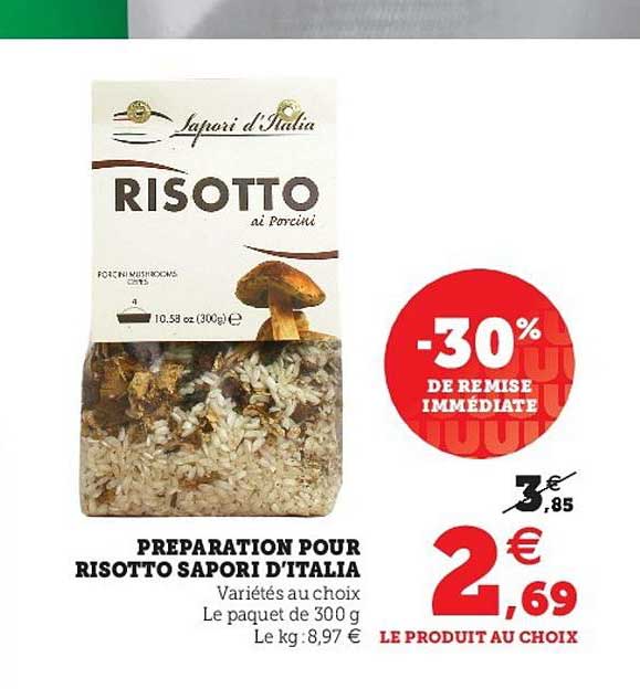 préparation pour risotto sapori d'italia -30% de remise immédiate