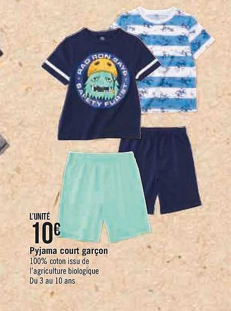 pyjama court garçon