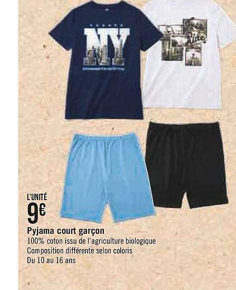 pyjama court garçon
