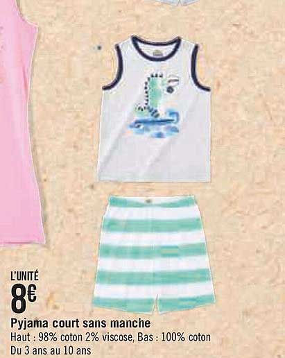 pyjama court sans manche