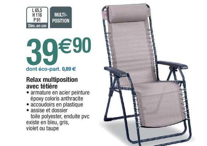 relax multiposition ave tétière