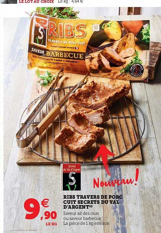 ribs travers de porc cuit secrets du val d'argent