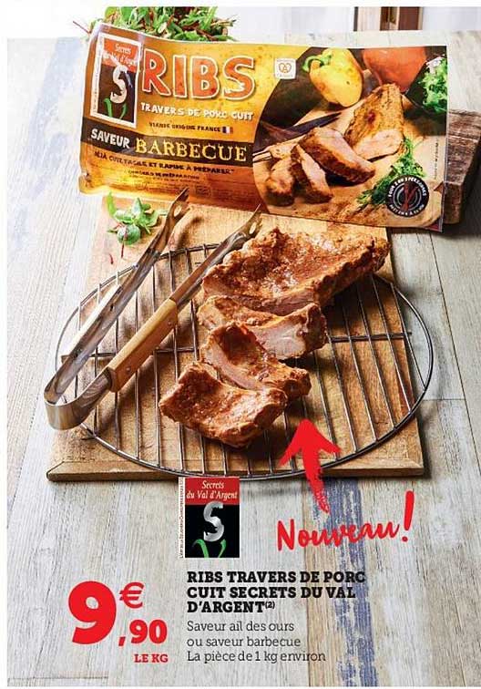 ribs travers de porc cuit secrets du val d'argent