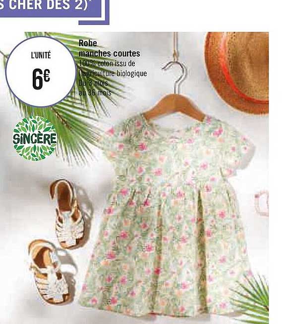 robe manches courtes sincère