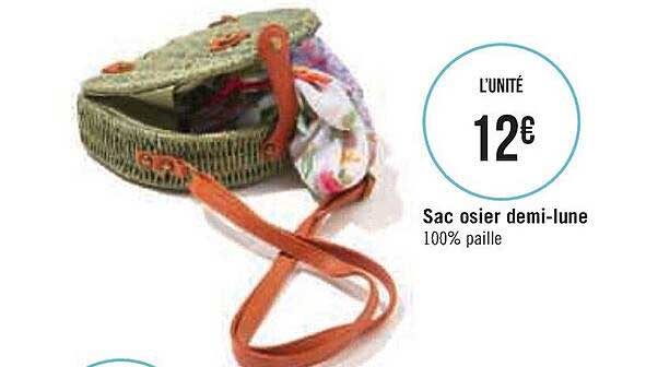 sac osier demi-lune