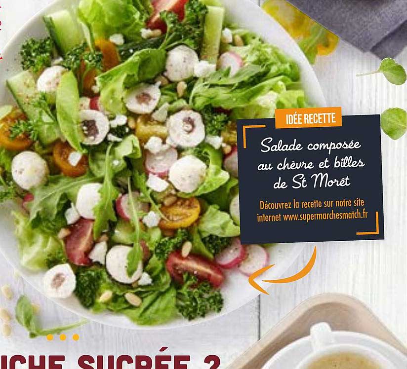 salade composée au chèvre et billes de st morêt