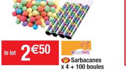 Sarbacanes X 4 + 100 Boules