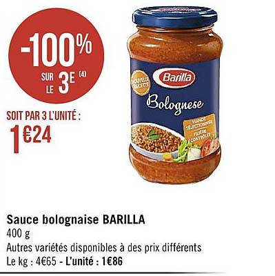 Sauce Bolognaise Barilla
