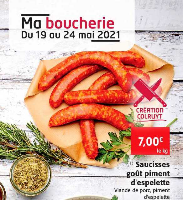 saucisses goût piment d'espelette