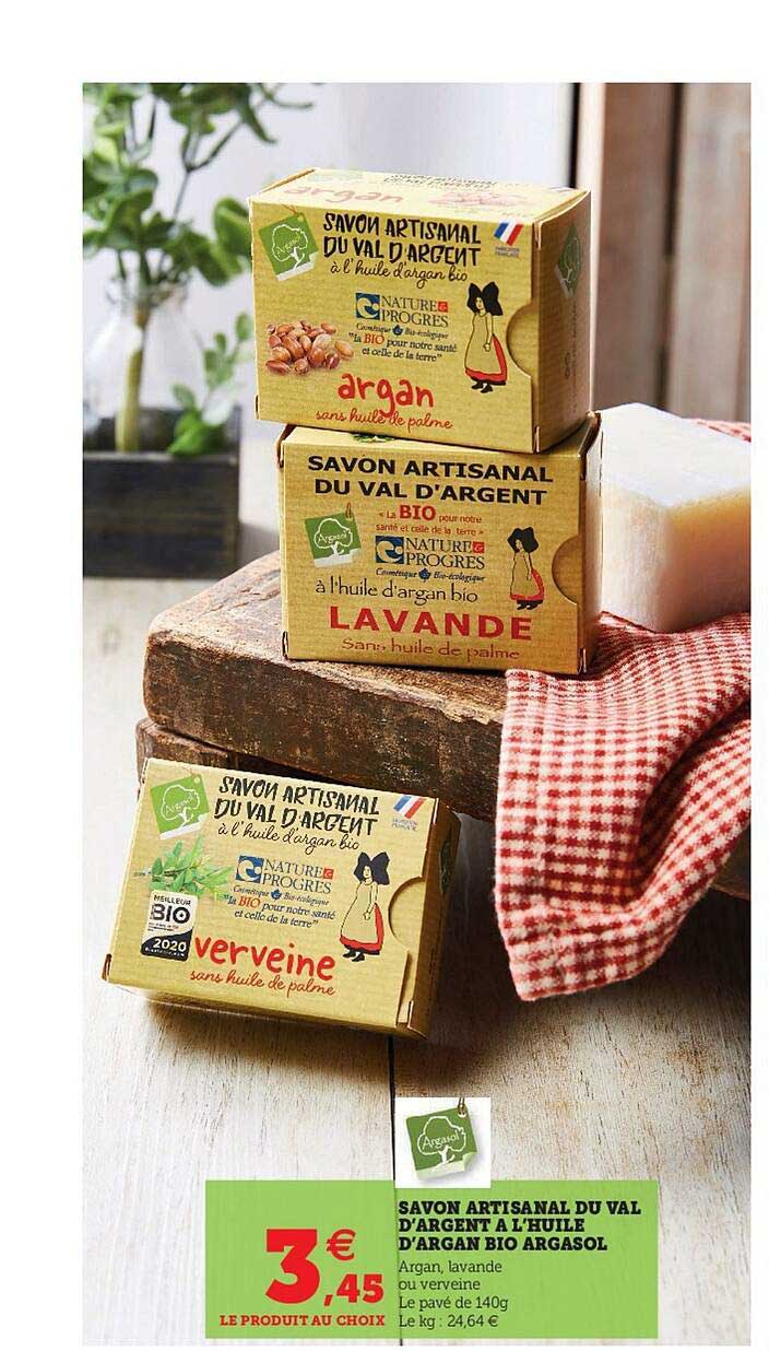 savon artisanal du val d'argent à l'huile d'argan bio argasol