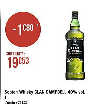 scotch whisky clan campbell 40% vol.