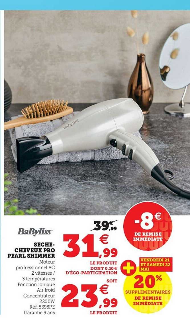 sèche-cheveux pro pearl shimmer