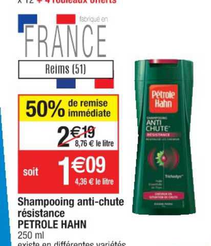 shampooing anti-chute résistance petrole hahn