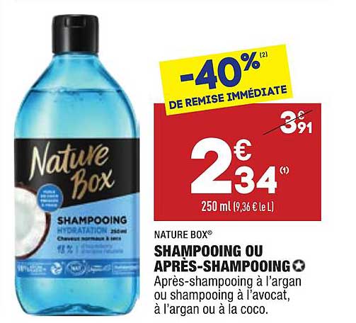 shampooing ou après-shampooing nature box