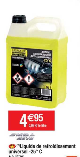 smb auto liquide de refroidissement universel -25° c
