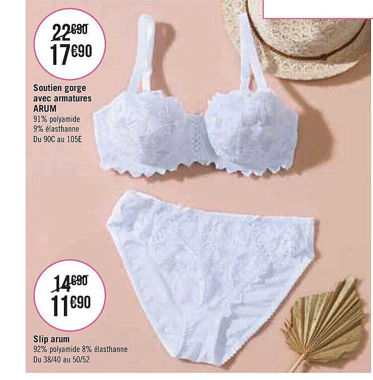 soutien gorge avec armatures arum, slip arum