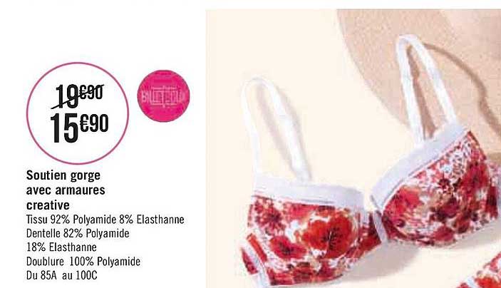 soutien gorge avec armatures creative