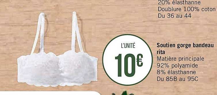 soutien gorge bandeau rita