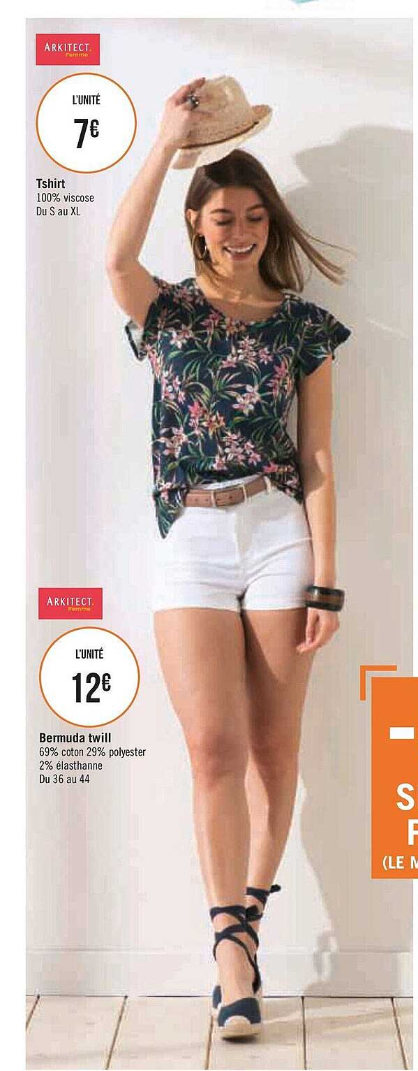 t shirt, bermuda twill arkitect