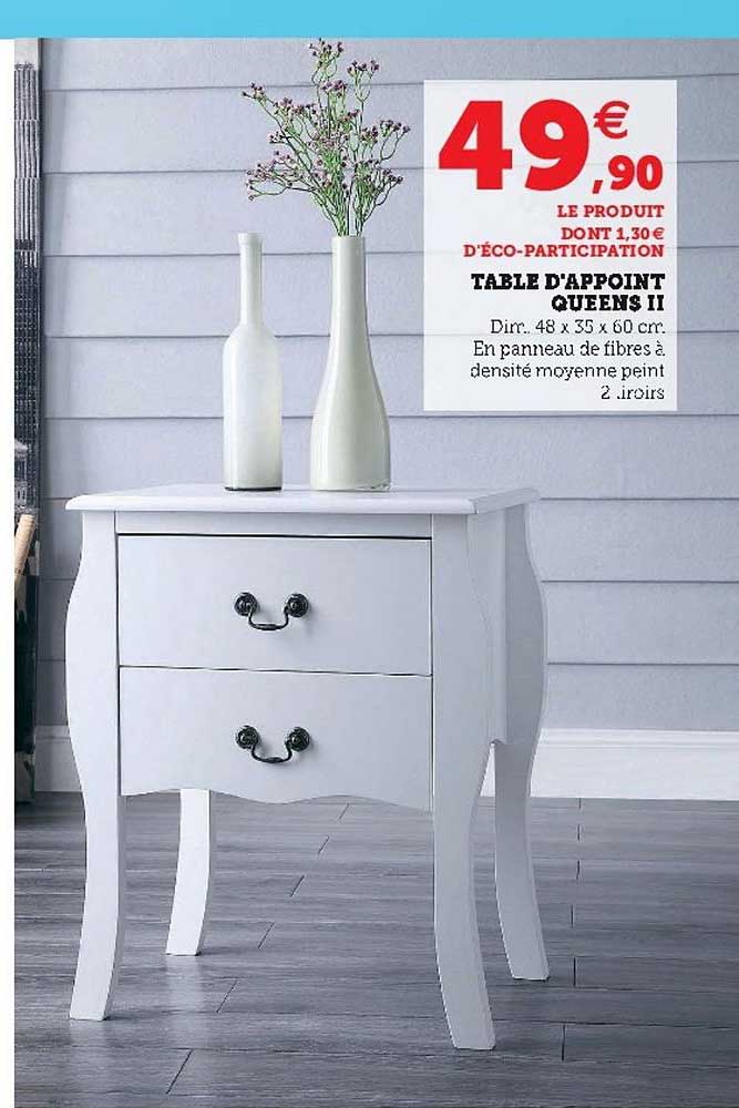 table d'appoint queens ii