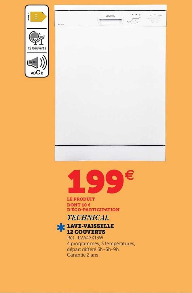 technical lave-vaisselle 12 couverts