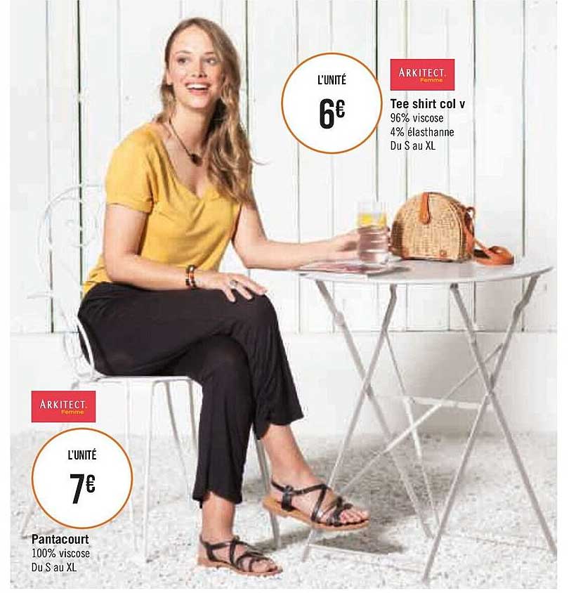 Tee Shirt Col V Arkitect, Pantacourt Arkitect