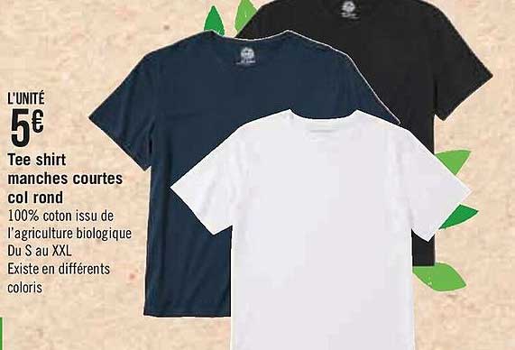 tee shirt manches courtes col rond
