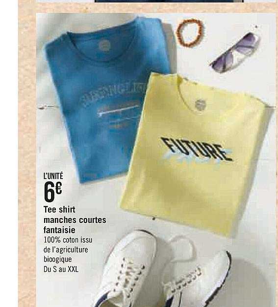 tee shirt manches courtes fantaisie