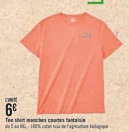 tee shirt manches courtes fantaisie