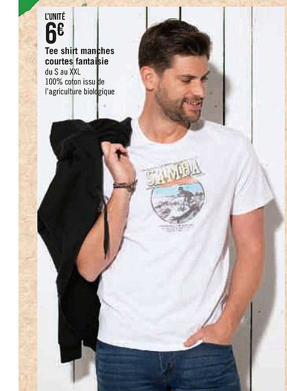 tee shirt manches courtes fantaisie