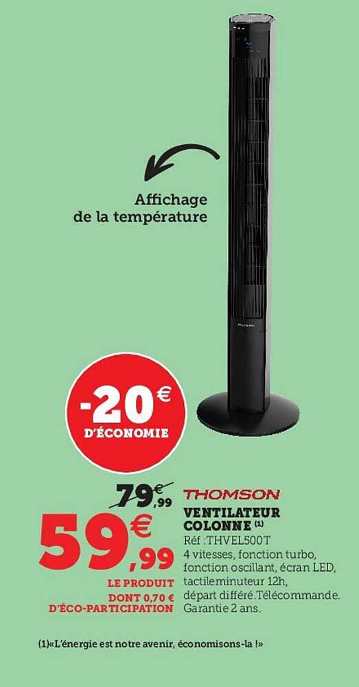 Thomson Ventilateur Colonne