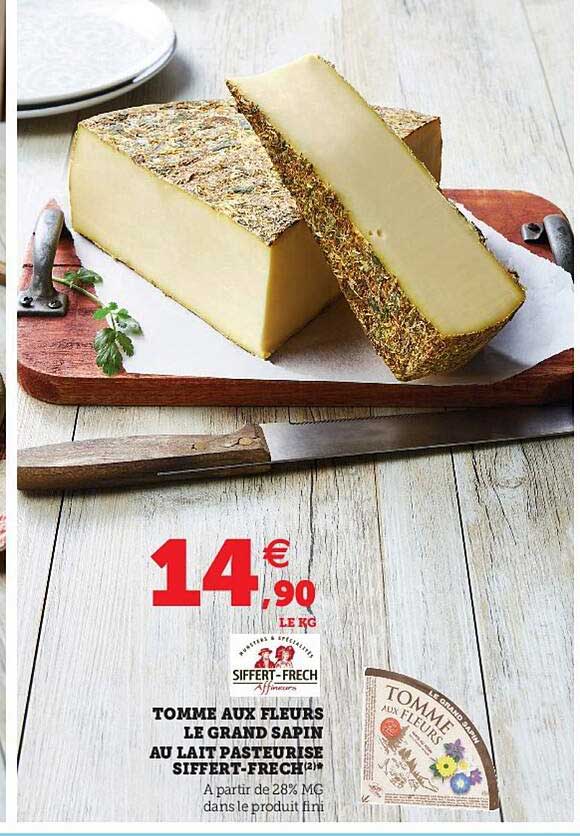 Tomme Aux Fleurs Le Grand Sapin Au Lait Pasteurisé Siffert-frech