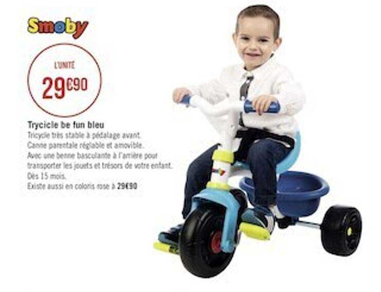 Tricycle Be Fun Bleu Smoby